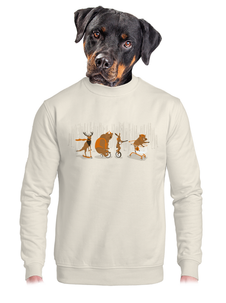 Parti az erdőben unisex crewneck Off White