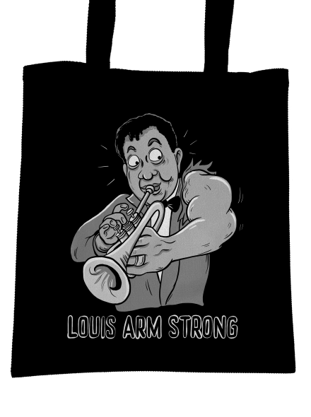 Louis Armstrong táska Black