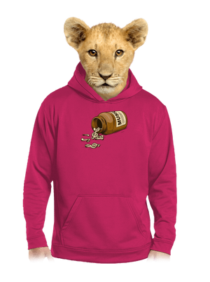 Music Pills gyerek kenguruzsebes pulóver Hot Pink