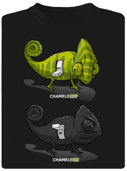 ChameleON ChameleOFF gyerek sport póló Black