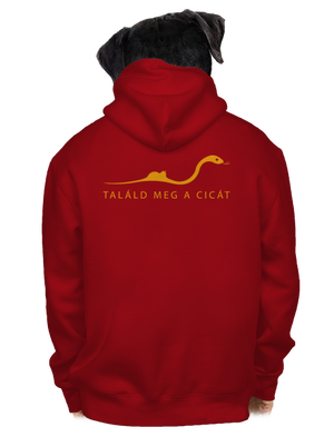 Találd meg a cicát cipzáras férfi pulóver Red