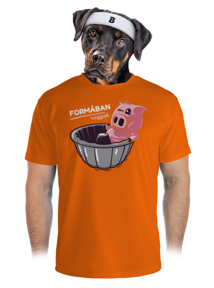 Formában férfi sportpóló Neon Orange