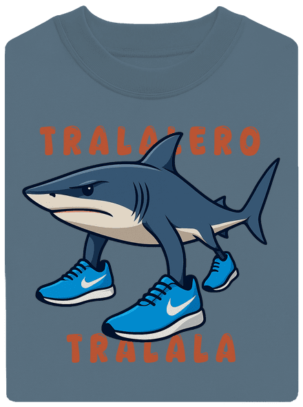 Tralalero Tralala – Italian Brainrot unisex crewneck Nordic Blue