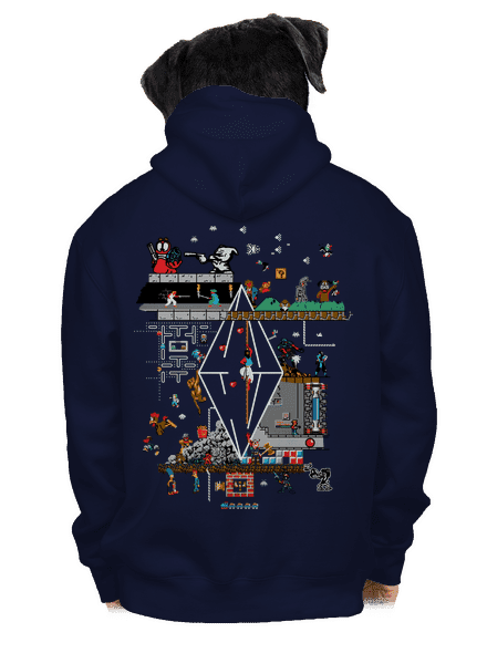 Veretés cipzáras férfi pulóver Navy