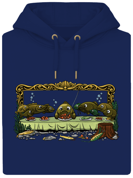 Az utolsó vacsora unisex prémium pulóver Navy