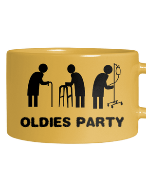 Oldies party macaron bögre Yellow Macaron