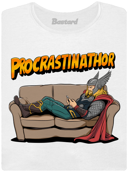 Procrastinathor prémium női póló White