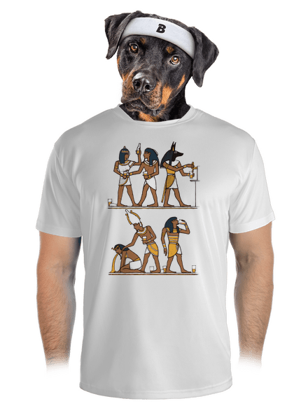 Egyiptomi parti férfi sportpóló White