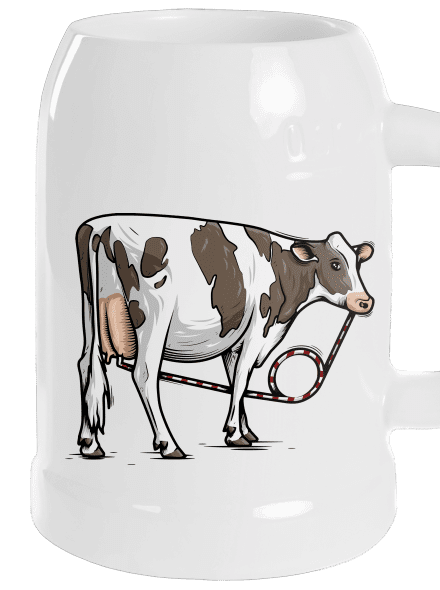 Cow drink söröskorsó White