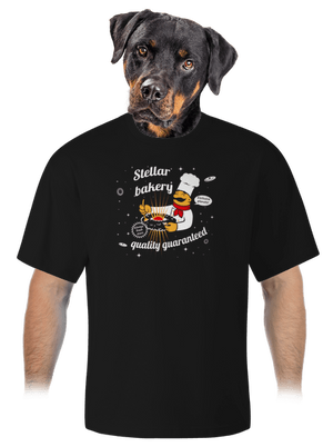 Stellar bakery unisex túlméretezett póló Black