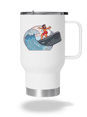 Szörfös vagyok termosz bögre White