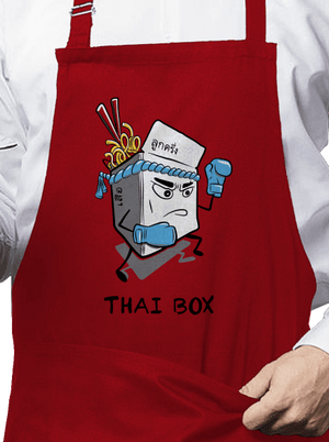 Thai box kötény Red