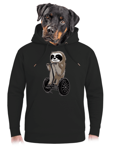 Lajhár unisex prémium pulóver Dark Black