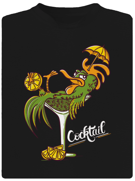Cocktail férfi sportpóló Black