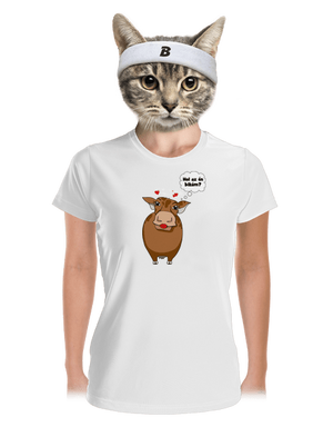 Tehén és bika női sportpóló White