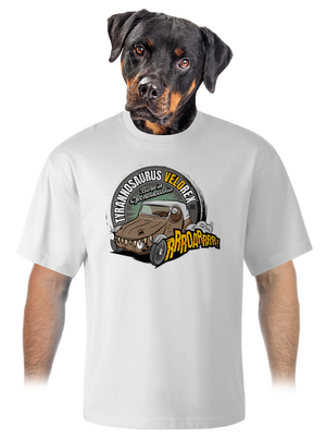 Tyrannosaurus Velorex unisex túlméretezett póló White
