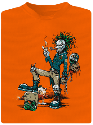 Evil clown gyerek sport póló Neon Orange