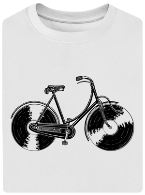 Forgótányér kerék unisex túlméretezett póló White