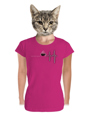 Coffee help prémium női póló Magenta