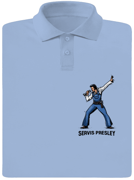 Servis Presley férfi pólóingek Sky Blue Mal