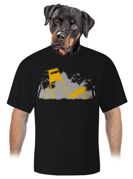 Erdei harmónia unisex túlméretezett póló Black
