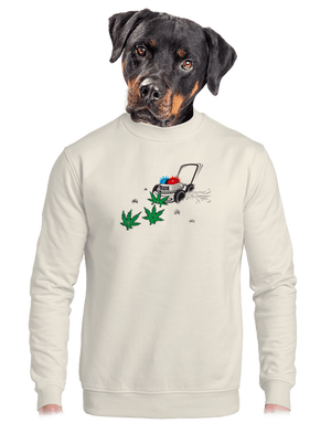 Ganja bust unisex crewneck Off White
