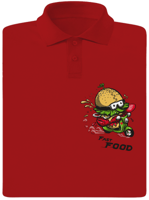 Fast Food férfi pólóingek Red Mal
