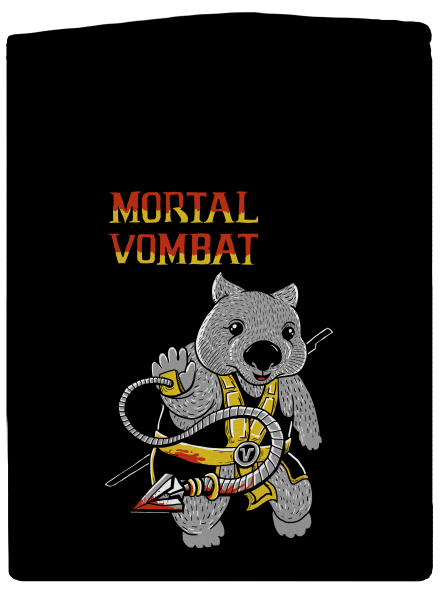 Mortal Vombat cipzáras férfi pulóver Black