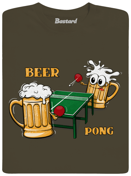 Beer pong férfi hosszú ujjú póló Urban Khaki