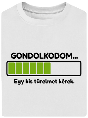 Gondolkodom unisex túlméretezett póló White