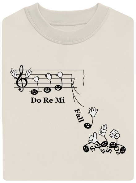 Do re mi fall unisex crewneck Off White