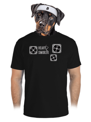 Heavy smoker férfi sportpóló Black