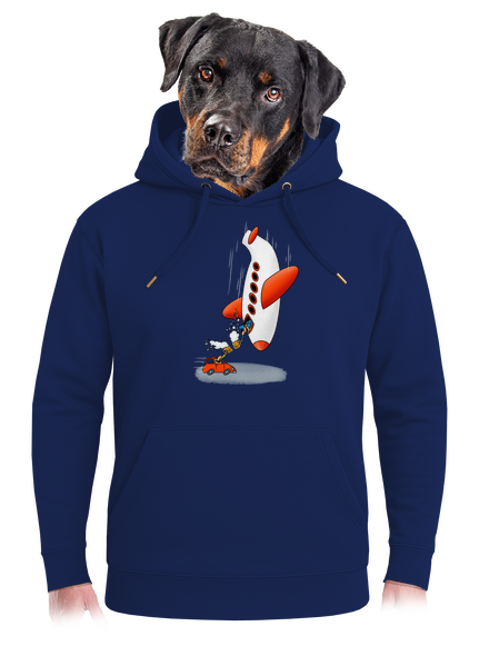 Közelebb vagyunk unisex prémium pulóver Navy