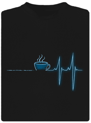 Coffee help férfi sportpóló Black