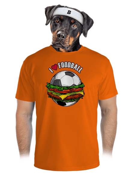 Foodball férfi sportpóló Neon Orange