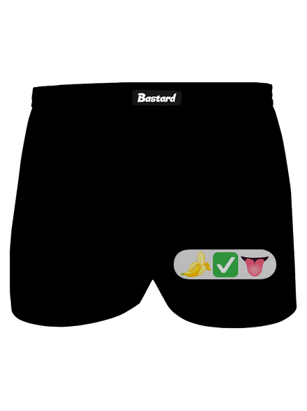 Emoji férfi alsó nadrág Black
