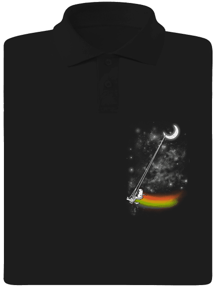 Unicorn universe férfi pólóingek Black