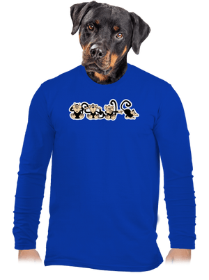 Majmok férfi hosszú ujjú póló Royal Blue