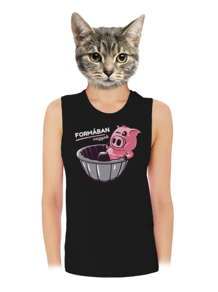 Formában női bővített trikó Black