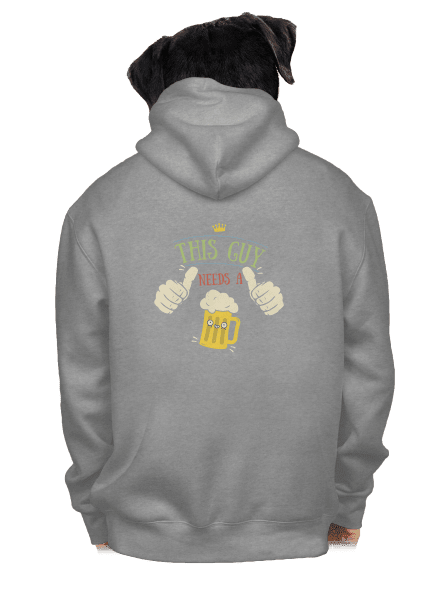 This guy needs a beer cipzáras férfi pulóver Light Melange