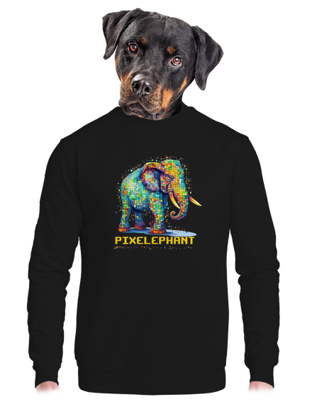 Pixelephant unisex crewneck Black