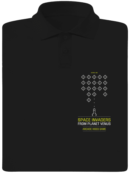 Space Invaders férfi pólóingek Black