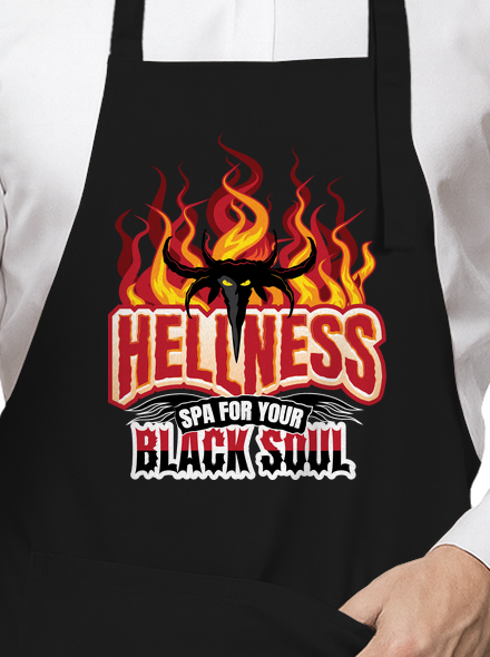 Hellness kötény Black
