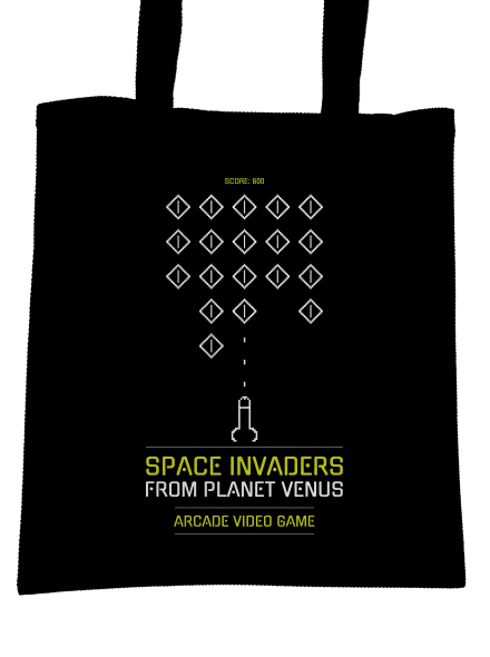 Space Invaders táska Black