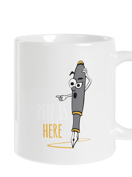 Pen is here hagyományos bögre White