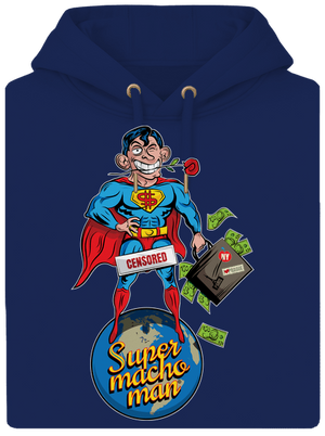 Supermachoman unisex prémium pulóver Navy