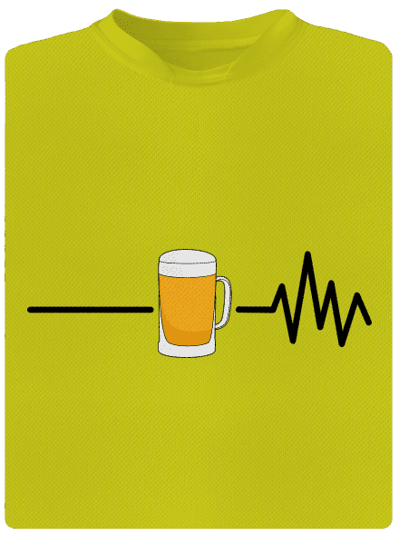 Beer help férfi sportpóló Neon Yellow