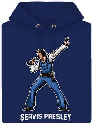 Servis Presley unisex prémium pulóver Navy