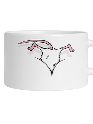 Egér a dekoltázsban macaron bögre White