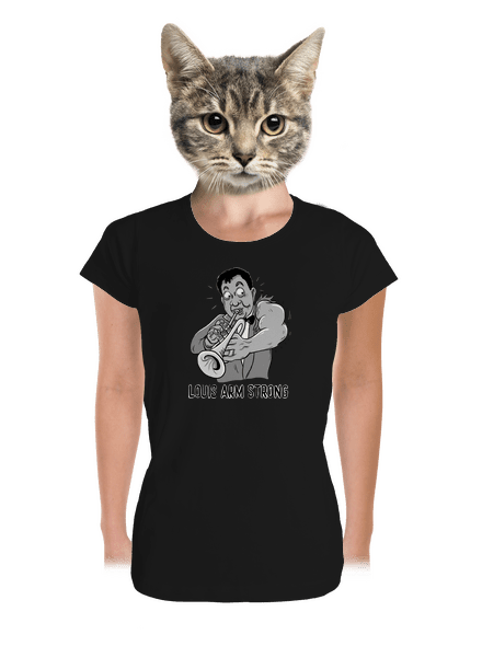 Louis Armstrong prémium női póló Black